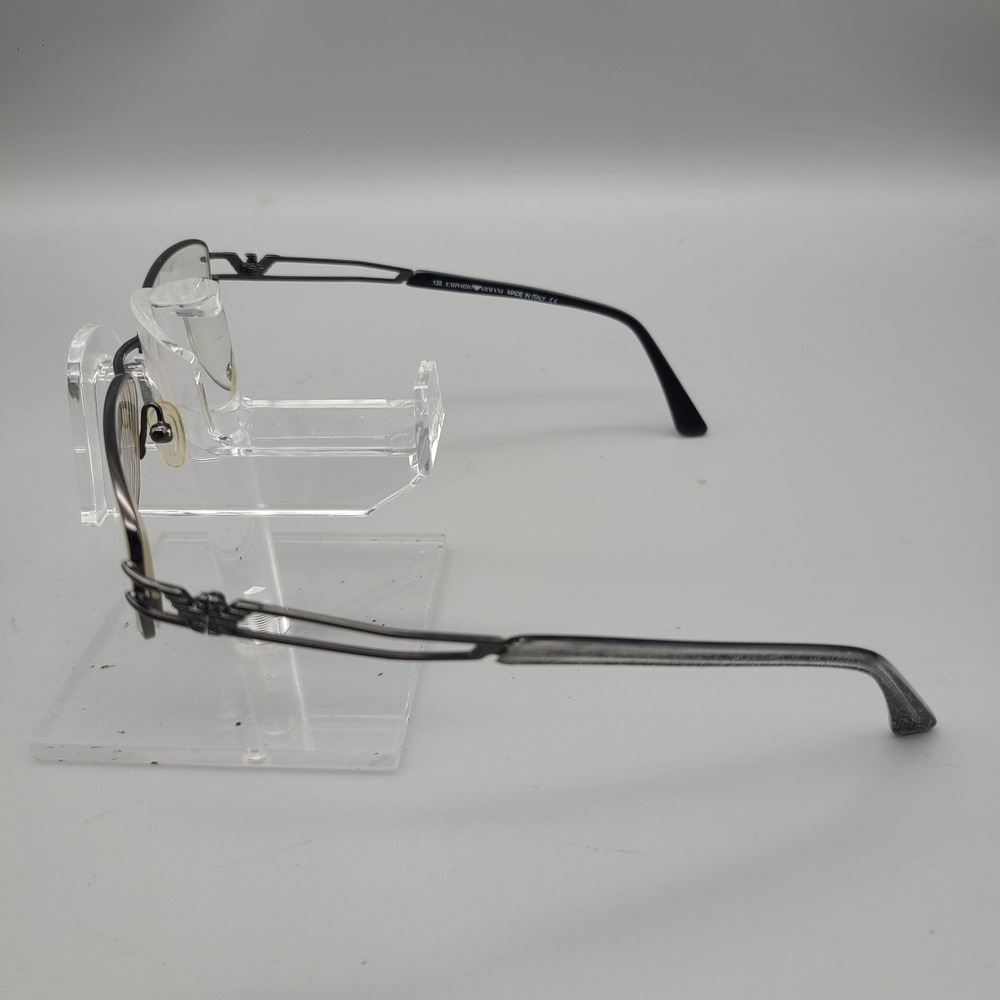 Emporio Armani Ea 9371 Chl Gunmetal Grey Rectangular Eyeglasses Frames Italy 135 View 4